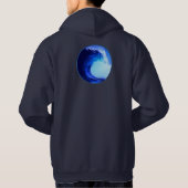 Veste À Capuche Vague bleue de style surf (Dos)