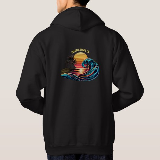 Veste À Capuche Vague de Surf rétro Sunset (Dos)