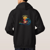 Veste À Capuche Vague de Surf rétro Sunset (Dos)