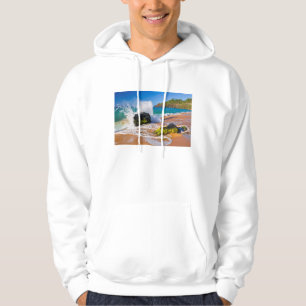 Veste À Capuche Vagues se brisant sur la plage, Hawaï