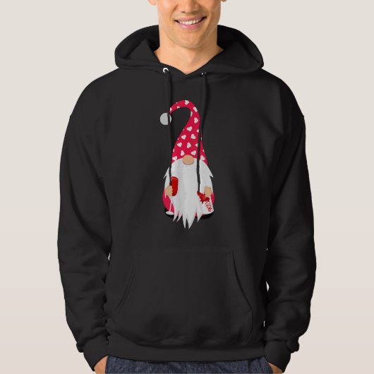 Veste À Capuche Valentine Gnome Boire Vin Gnome Vin Bouteille Wi-F (Devant)