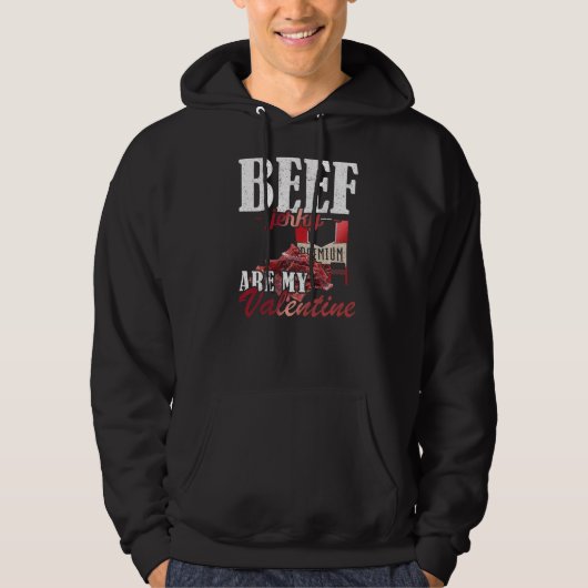 Veste À Capuche Valentines Day Beef Jerky Sont Mes Valentin (Devant)