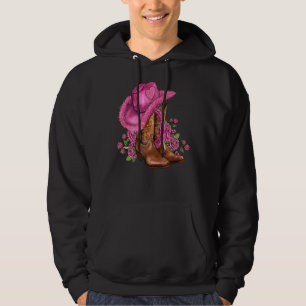 Veste À Capuche Valentine's Day Boots Cowgirl Casquette Et Rose Va