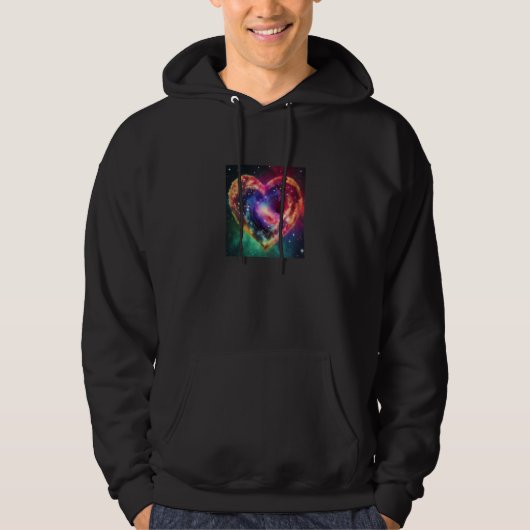 Veste À Capuche Valentine's Day Love Heart Galaxy Girlfriend Fianc (Devant)