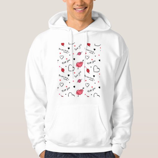 Veste À Capuche Valentine's Hearts Arrow sans couture (Devant)