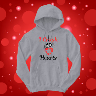 Veste À Capuche Valentine's I Crush Hearts mignon araignée  