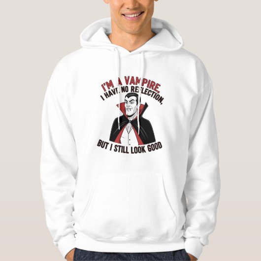 Veste À Capuche Vampire confiant humour Halloween (Devant)