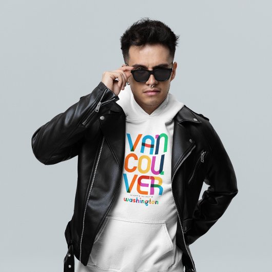 Veste À Capuche Vancouver Washington Mid Century, Pop Art,