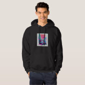 Veste À Capuche Vaporwave Esthétique Glitch Retrowave Synthwave 1 (Devant entier)