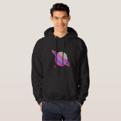 Veste À Capuche Vaporwave Synthwave Glitch Saturn 80s 90s A2K Aest (Devant entier)