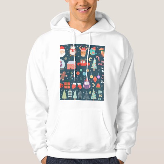Veste À Capuche vectoriel ensemble joins éléments de noël père Noë (Devant)