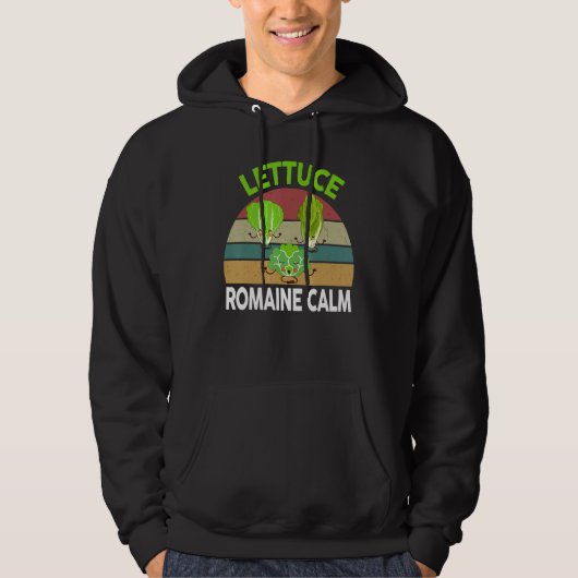 Veste À Capuche Vegan-Shirt Lettuce Romaine Calm Vegetarian Gift F (Devant)