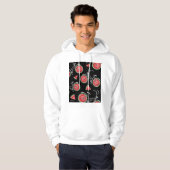 Veste À Capuche Vélos à roue de pastèque, motif d'été. (Devant entier)