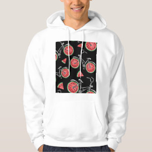 Veste À Capuche Vélos à roue de pastèque, motif d'été.