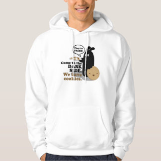 Veste À Capuche Venez au côté en noir. Nous prenons des biscuits.
