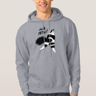 Veste À Capuche Vérifie Moi! Drôle de Chat Noir et Blanc Sploot
