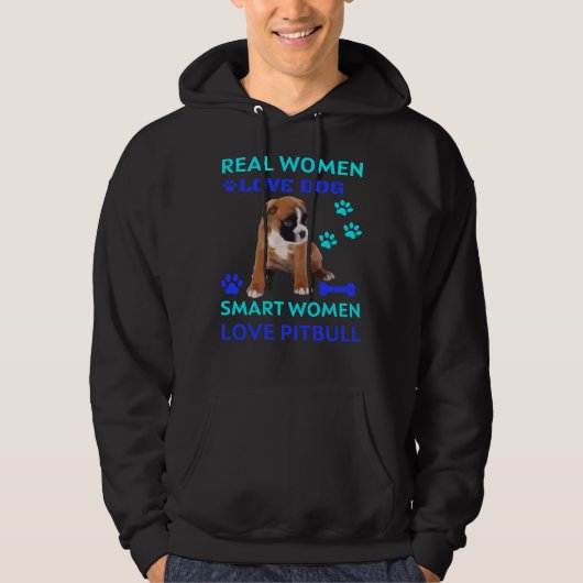 Veste À Capuche Véritables Femmes Aimer Chien Smart Femmes Aimer P (Devant)