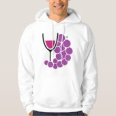 Veste À Capuche Verre Vin Et Raisins (Devant)