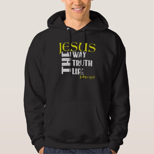 Veste À Capuche Verset de la Bible chrétienne Jean 146 2 (Devant)