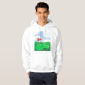 Veste À Capuche Vert de golf avec drapeau rouge et balle (Devant entier)