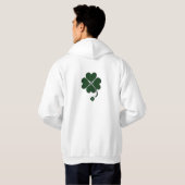 Veste À Capuche Vert foncé 4 feuilles Clôture St. Patrick's Day Bl (Dos entier)