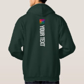 Veste À Capuche Vert forêt profond impression homme moderne recto  (Dos)