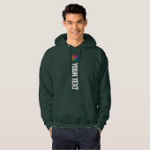 Veste À Capuche Vert forêt profond impression homme moderne recto  (Devant entier)