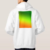 Veste À Capuche Vert jaune orange simple minimal.custom.ajouter vo (Dos)