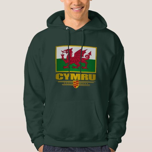 Veste À Capuche Vêtements Cymru (Pays de Galles) (Devant)
