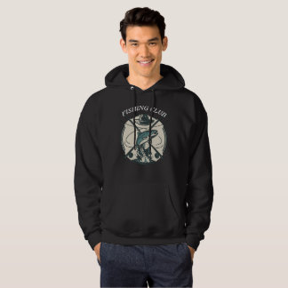 Veste À Capuche Vêtements Rétro Club de Pêche Graphique de Bass