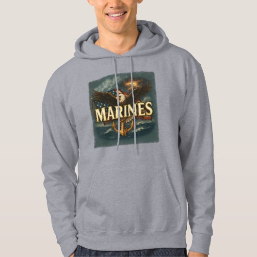Veste À Capuche Vétéran du Corps des Marines (Devant)