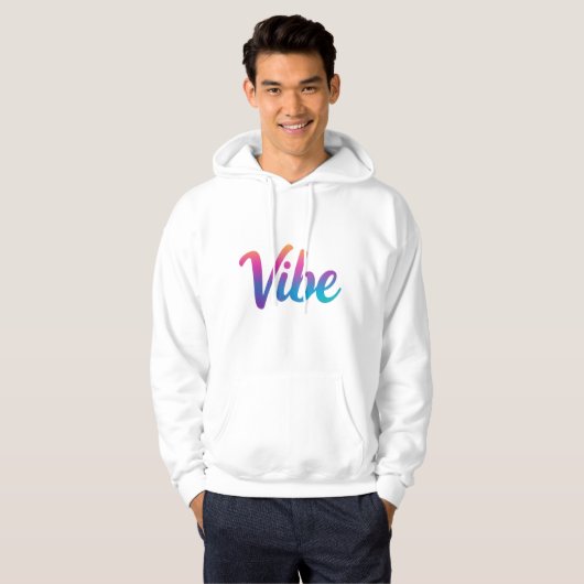 Veste À Capuche Vibe Bold Rainbow Gradient Script T-Shirt – Trendy (Devant entier)