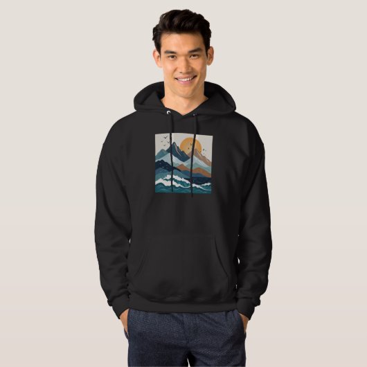 Veste À Capuche Vibe océanique (Devant entier)