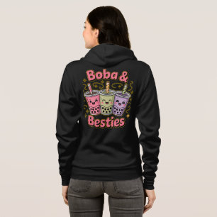 Veste À Capuche Vibes BOBA & Besties - Parfait pour les amateurs d