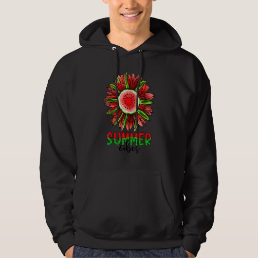 Veste À Capuche Vibes d'été Pastèque Tournesol (Devant)