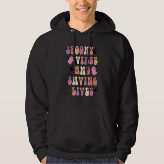 Veste À Capuche Vibes éffrayantes Et Sauver Des Vies