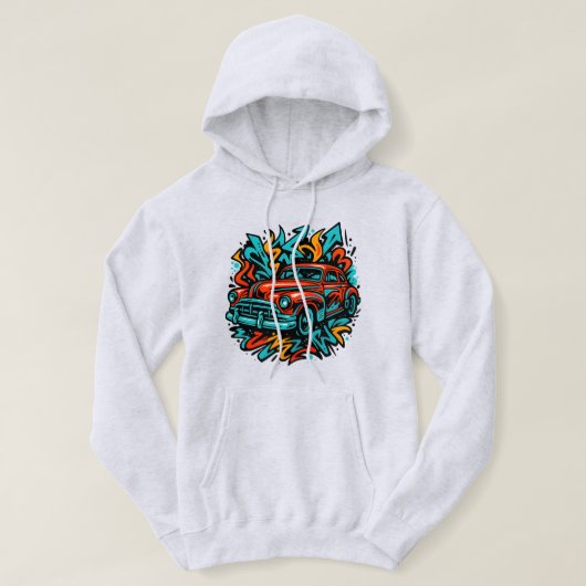 Veste À Capuche Vibes Graffiti Rétro (Design devant)
