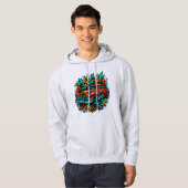 Veste À Capuche Vibes Graffiti Rétro (Devant entier)