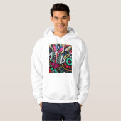 Veste À Capuche Vibrant Afro-Centric Geometric Pattern – Bold Trib (Devant entier)