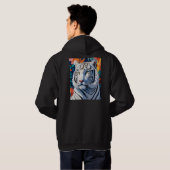 Veste À Capuche Vibrant tigre blanc (Dos entier)