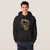 Veste À Capuche Vibrations d'Alien Drôles (Devant entier)