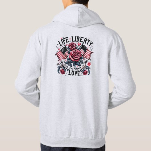 Veste À Capuche Vie, liberté et poursuite de l'amour - Sweatshirt  (Dos)
