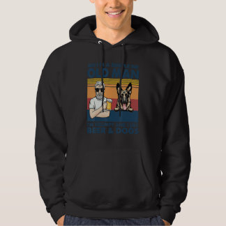 Veste À Capuche Vieux grincheux comme bière et berger allemand