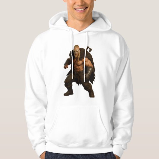 Veste À Capuche Viking Barbarian Hero Hoodie (Devant)