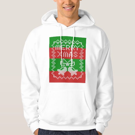 Veste À Capuche Vilain pull motif sonnettes Joyeux fils Xmas (Devant)