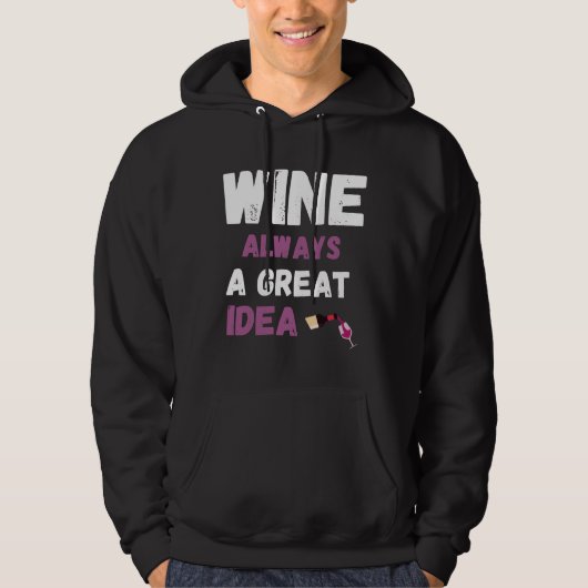 Veste À Capuche Vin Toujours Une Idée Géniale (Devant)