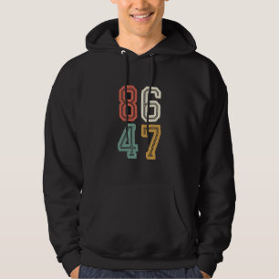 Veste À Capuche Vintage Classique 86 47 Anti Trump 2024 Mettre en