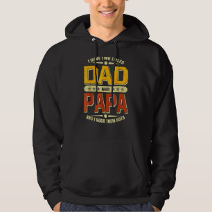 Veste À Capuche Vintage J'Ai Deux Titres Papa & Papa Grand-Père Fa