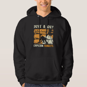 Veste À Capuche Vintage Juste Un Type Qui Aime Les Singes Capucins