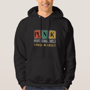 Veste À Capuche Vintage Mens Punk Professional Uncle No Kids